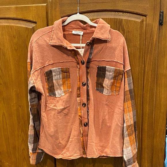 NWT Mittoshop Terracotta Button-Up Shacket size small - Picture 2 of 6